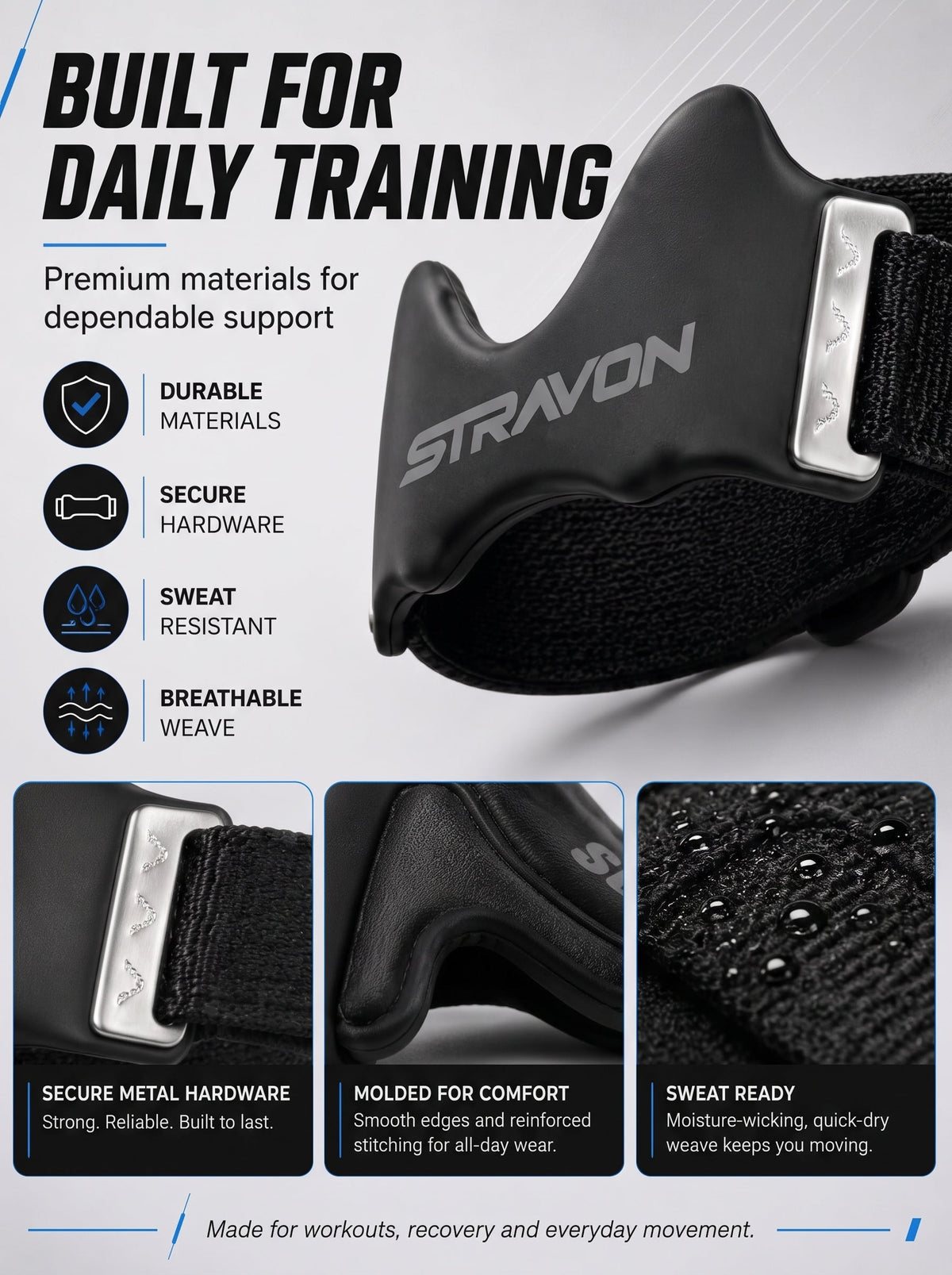 STRAVON PRECISION STRAP — PREMIUM ADJUSTABLE SUPPORT STRAP