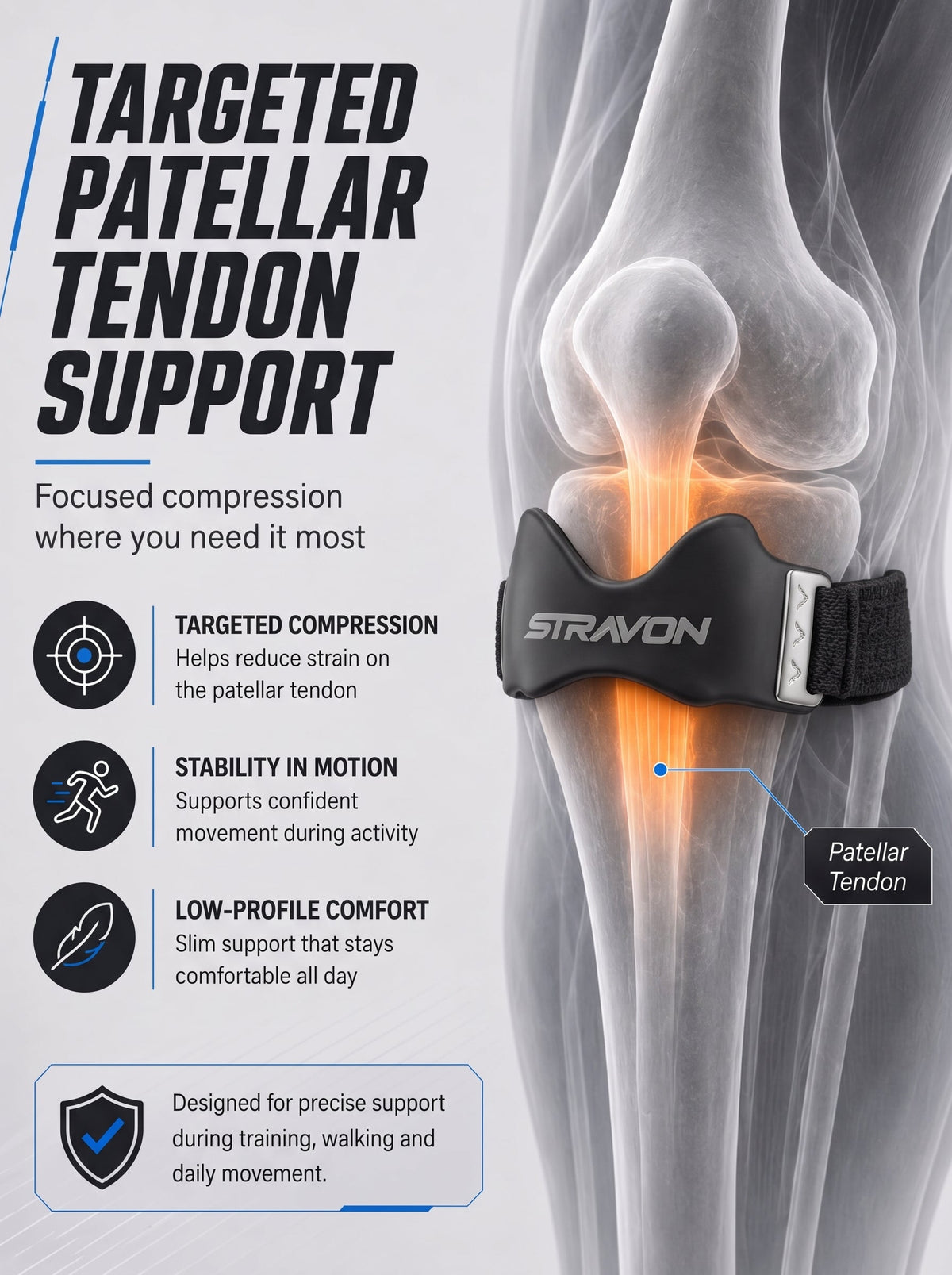 STRAVON PRECISION STRAP — PREMIUM ADJUSTABLE SUPPORT STRAP